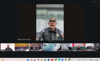 Sekretaris Jenderal Bawaslu Ferdinand Eskol Tiar Sirait saat memberikan arahan pada Rapat Pembinaan dan Evaluasi secara daring, Senin (27/7/2026).